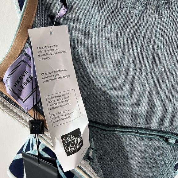 Herve Leger Blue Cocktail Dress Sz S - Picture 12 of 12